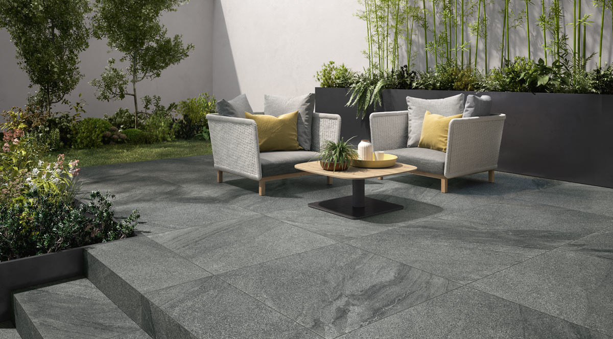 Terrassenplatten Villeroy & Boch 60x60 STEINOPTIK Mont Blanc Garden SILVER
