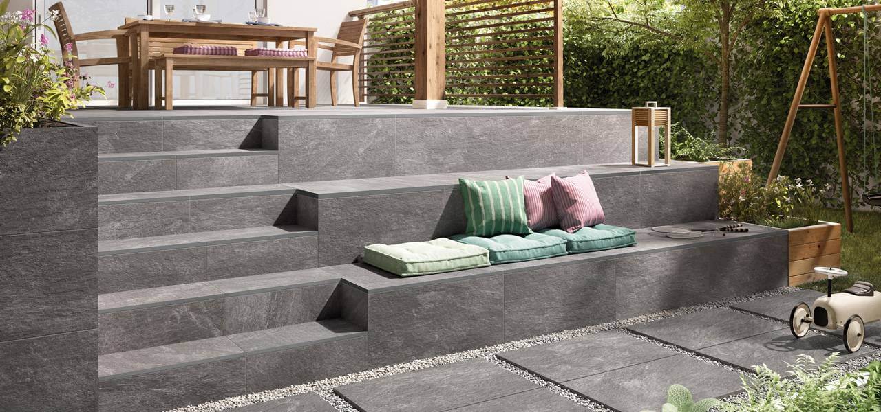 Villeroy & Boch 60x60 Anthrazit Multicolor Matt TERRASSENPLATTEN Stein-optik