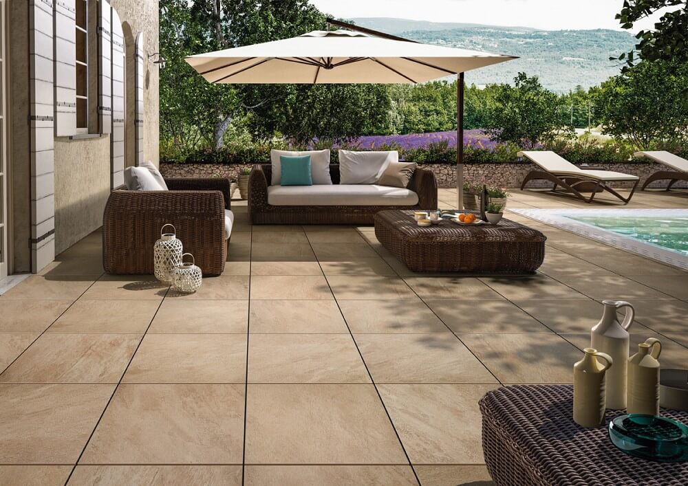 Villeroy & Boch 60x60 Beige Multicolor Matt TERRASSENPLATTEN Stein-optik